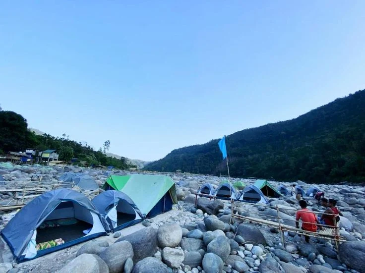 Camping Tents at Shnongpdeng River Side
